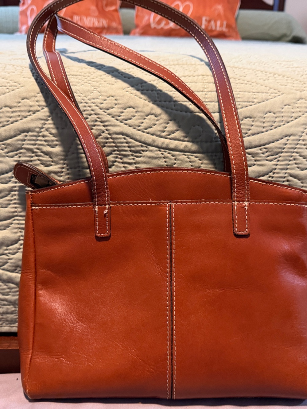 Patricia Nash Leather Tote in Brick Red - Picture 2 of 4